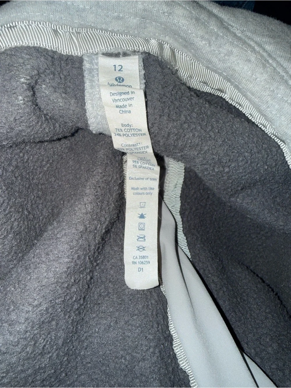 lululemon athletica light gray